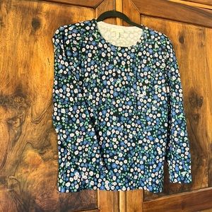 Rebecca Taylor beautiful 100% wool floral sweater